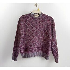VTG 1990s McGregor geometric patterned crewneck sweater Purple